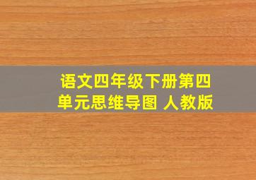 语文四年级下册第四单元思维导图 人教版